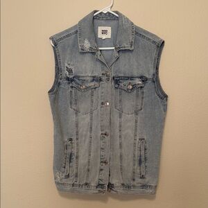 Denim Sleeveless Vest